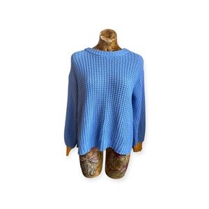 Popsugar sweater top new blue button back large  KOHLS